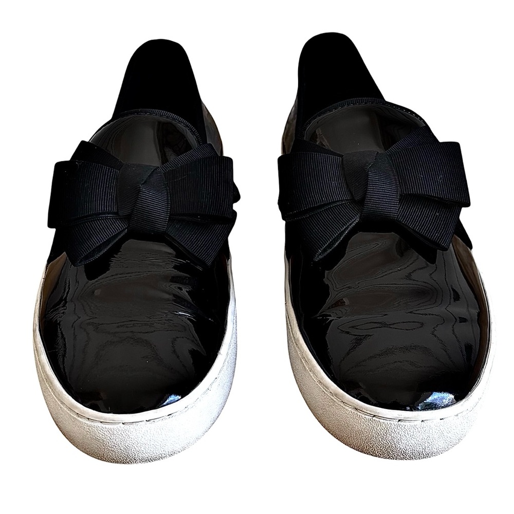 🌹MICHAEL KORS COLLECTION Black Patent Leather Slip-Ons w/ Bow🌹 - Picture 6 of 14